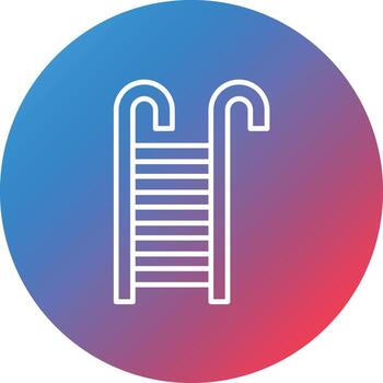 icono de fondo de círculo degradado de línea de escalera vector