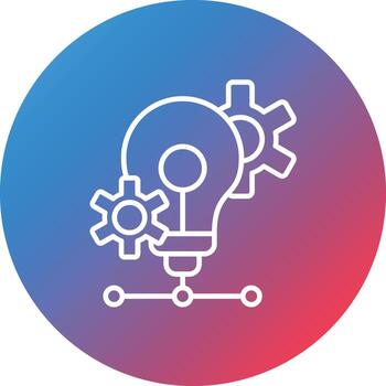 Concept Line Gradient Circle Background Icon vector