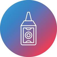 Glue Line Gradient Circle Background Icon vector