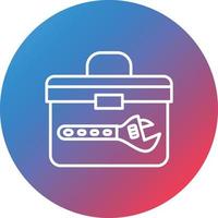 Tool Pouch Line Gradient Circle Background Icon vector