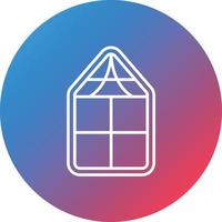 Window Frame Line Gradient Circle Background Icon vector