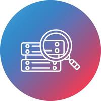 Data Query Line Gradient Circle Background Icon vector