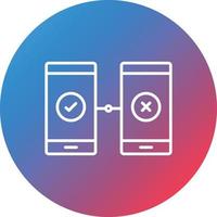 AB Testing Line Gradient Circle Background Icon vector