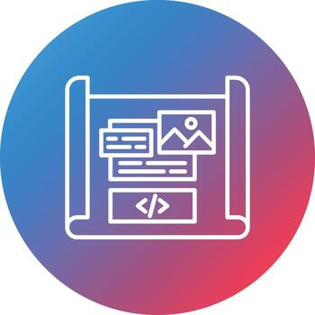 maqueta diseño línea gradiente círculo fondo icono vector