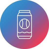 Soda Can Line Gradient Circle Background Icon vector