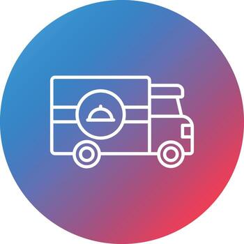 Delivery Line Gradient Circle Background Icon vector