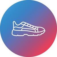 Shoes Line Gradient Circle Background Icon vector