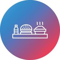 Food Line Gradient Circle Background Icon vector