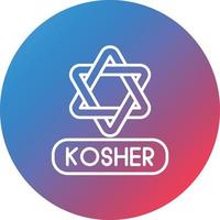 Kosher Line Gradient Circle Background Icon vector