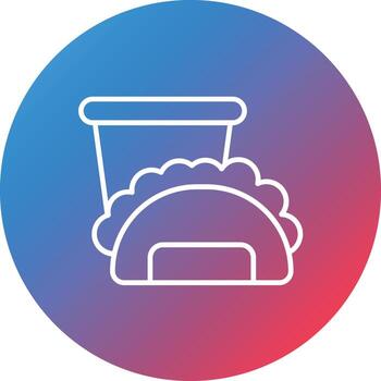 Taco Bar Line Gradient Circle Background Icon vector