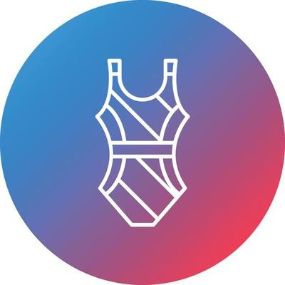 Swimwear Line Gradient Circle Background Icon