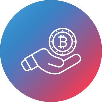 Double Spending Line Gradient Circle Background Icon vector