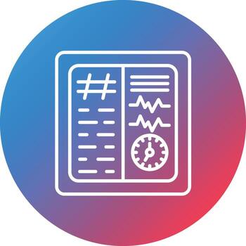 Hashrate Line Gradient Circle Background Icon vector