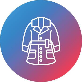 Coat Line Gradient Circle Background Icon vector