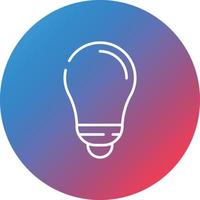 Light Bulb Line Gradient Circle Background Icon vector
