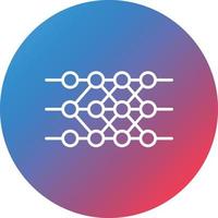 Neural Network Line Gradient Circle Background Icon vector