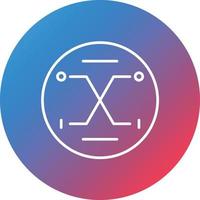 Fuzzy Logic Line Gradient Circle Background Icon vector