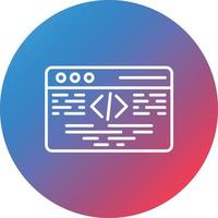 Programming Language Line Gradient Circle Background Icon vector