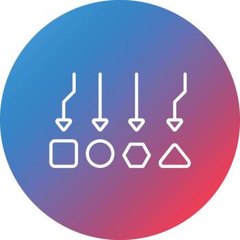 Unstructured Data Line Gradient Circle Background Icon vector
