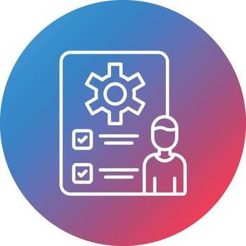 Onboarding Line Gradient Circle Background Icon vector