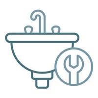 Basin Wrench Line Two Color Icon vector