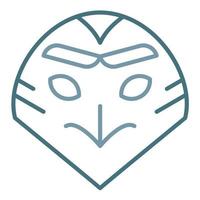 Snowy Owl Line Two Color Icon vector