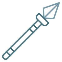 Viking Spear Line Two Color Icon vector