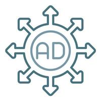 Advertising Submission Line Two Color Icon vector