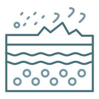 Exfoliation Line Two Color Icon vector