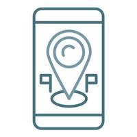 Gps Line Two Color Icon vector