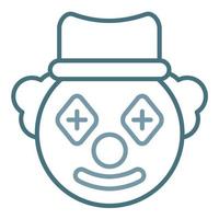 Clown Line Two Color Icon vector