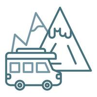 Trailer Park Line Two Color Icon vector