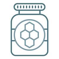 Honey Jar Line Two Color Icon vector