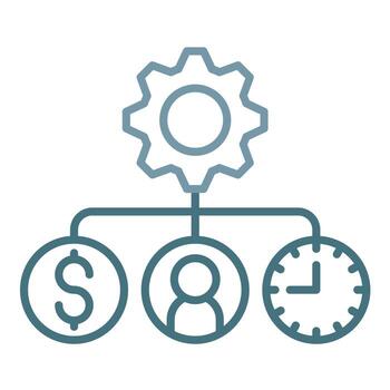 Resources Line Two Color Icon vector