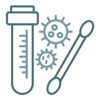 PCR Test Line Two Color Icon vector