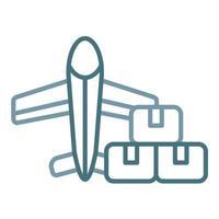 Air Freight Line Two Color Icon vector