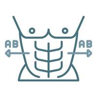 AB AB Routine Line Two Color Icon vector