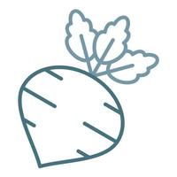 Beet Line Two Color Icon vector