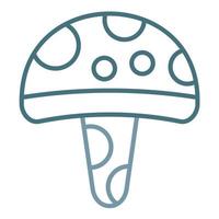 Mushroom Line Two Color Icon vector