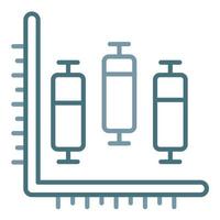 Box Plot Line Two Color Icon vector