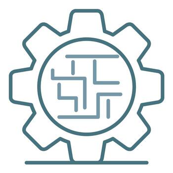 línea de complejidad icono de dos colores vector