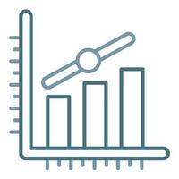 Bar Graph Line Two Color Icon vector