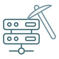 Data Mining Line Two Color Icon vector