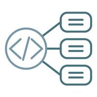 Design Algorithm Line Two Color Icon vector
