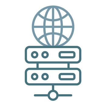 Web Hosting Line Two Color Icon vector