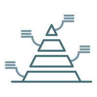 Basic Pyramid Line Two Color Icon vector