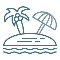 Beach Line Two Color Icon vector