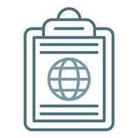 Ecosystem Planning Line Two Color Icon vector