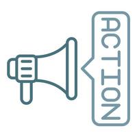 Call To Action Line Two Color Icon vector