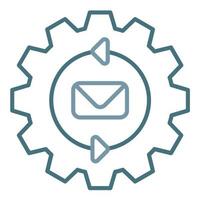 Marketing Automation Line Two Color Icon vector